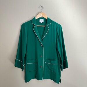G. Label by goop emerald green silk pajama top